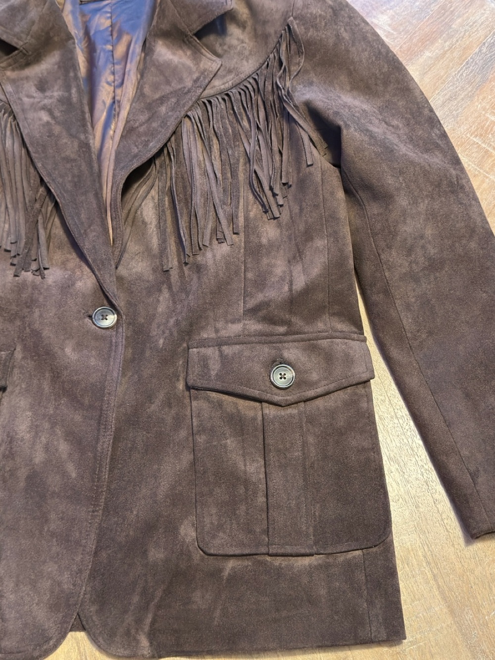 BLANKNYC Faux Suede Fringe Coat - Picture 4 of 6